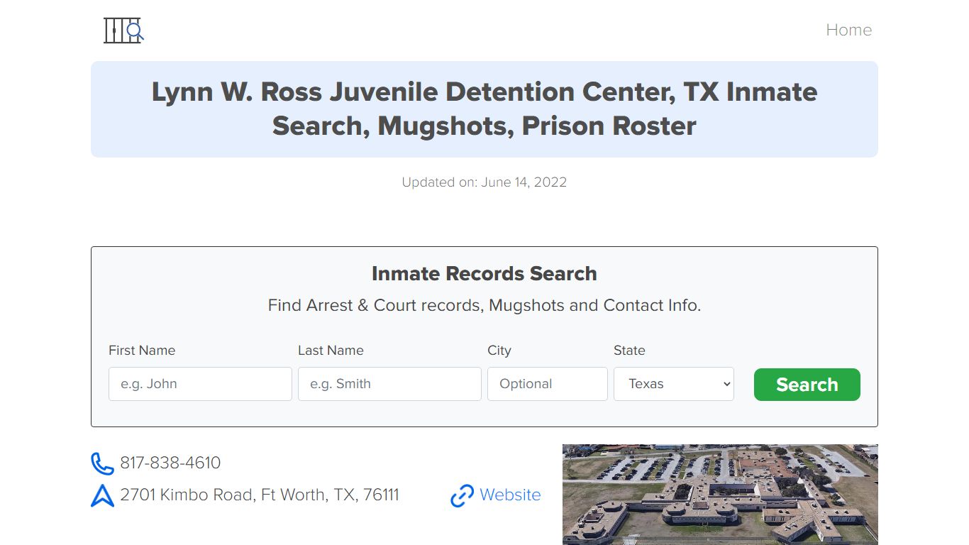 Lynn W. Ross Juvenile Detention Center, TX Inmate Search ...